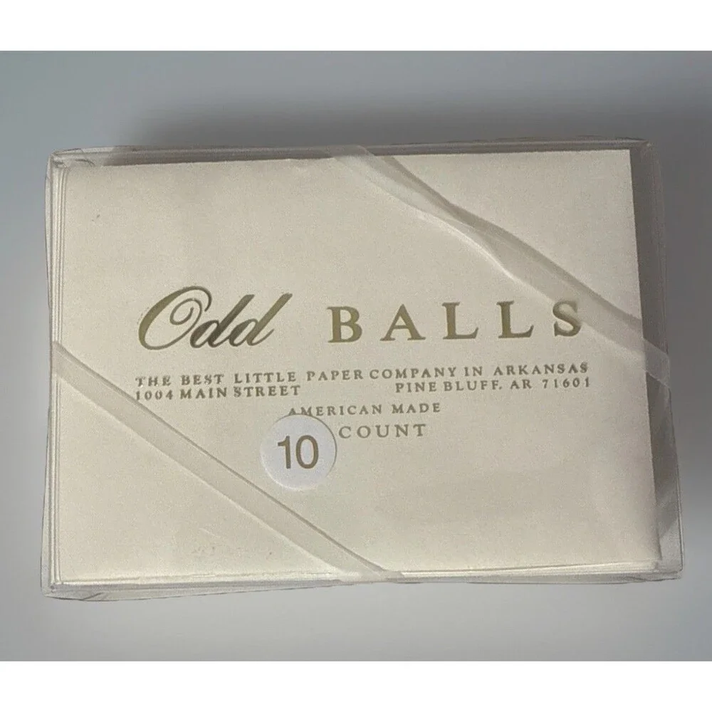 Vintage Oddballs Watercolor Ecru Notecards - Bride - Wedding Shower - 10 Pk